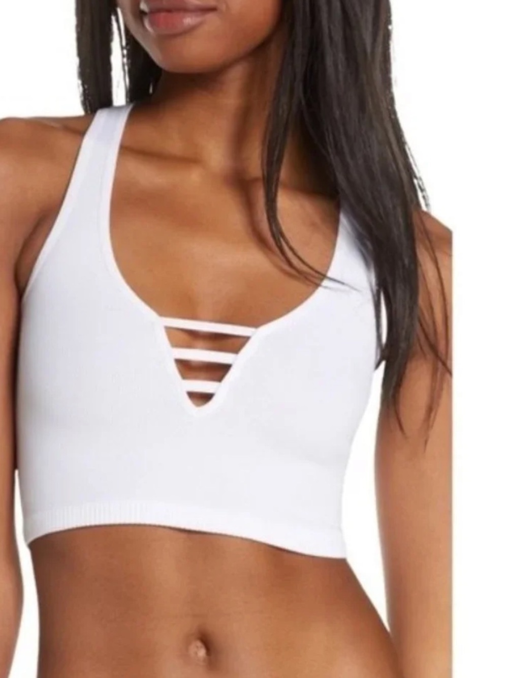 FREE PEOPLE Strapped In Crop Top in Md/Large size in Gray color